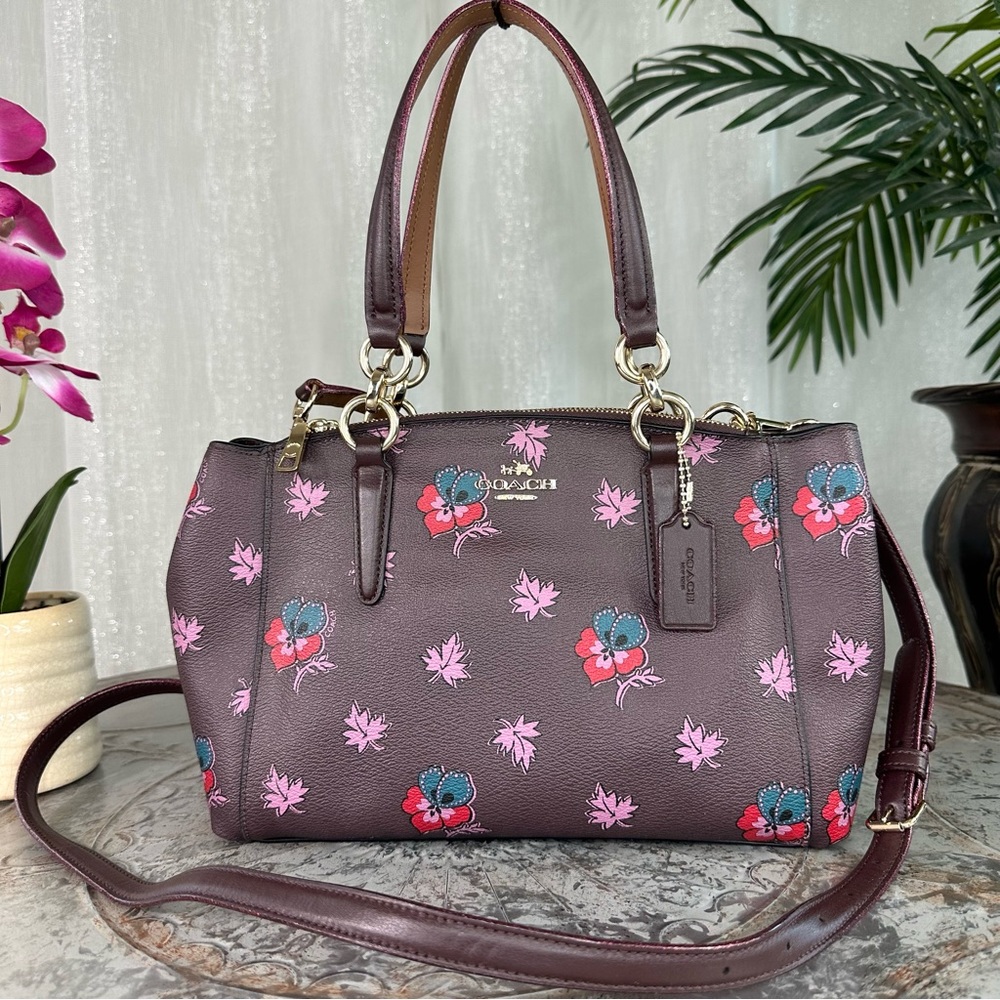 COACH MINI CHRISTIE CARRYALL IN WILDFLOWER PRINT COATED CANVAS F11932